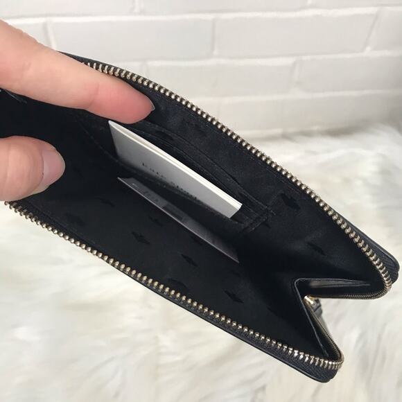 Kate Spade NWT Black Medium L-Zip Wristlet OS - Picture 7 of 7